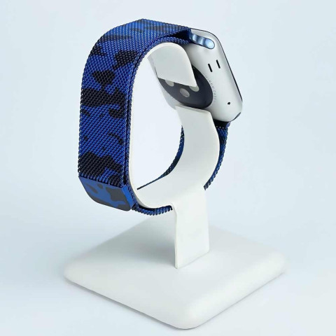 Ремешок на Apple watch 38/40/41mm Milanese Loop Band Military Blue Black